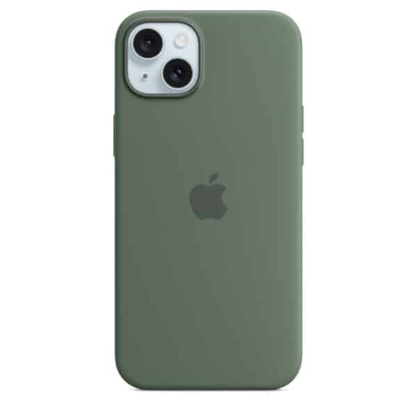 כיסוי סיליקון Apple iPhone 15 Silicone Case with MagSafe cypress אפל צבע ירוק זית