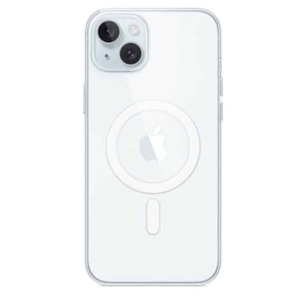 כיסוי שקוף מקורי ל-Apple iPhone 15 Plus עם חיבור MagSafe