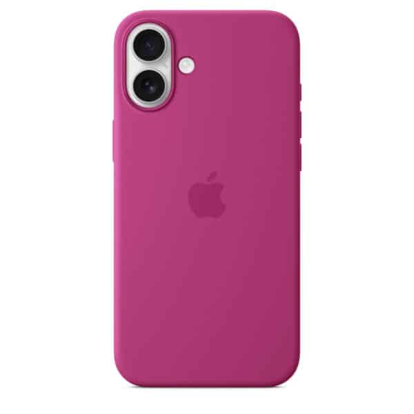 כיסוי סיליקון Apple iPhone 16 Silicone Case with MagSafe Fuchsia אפל צבע ורוד פוקסיה